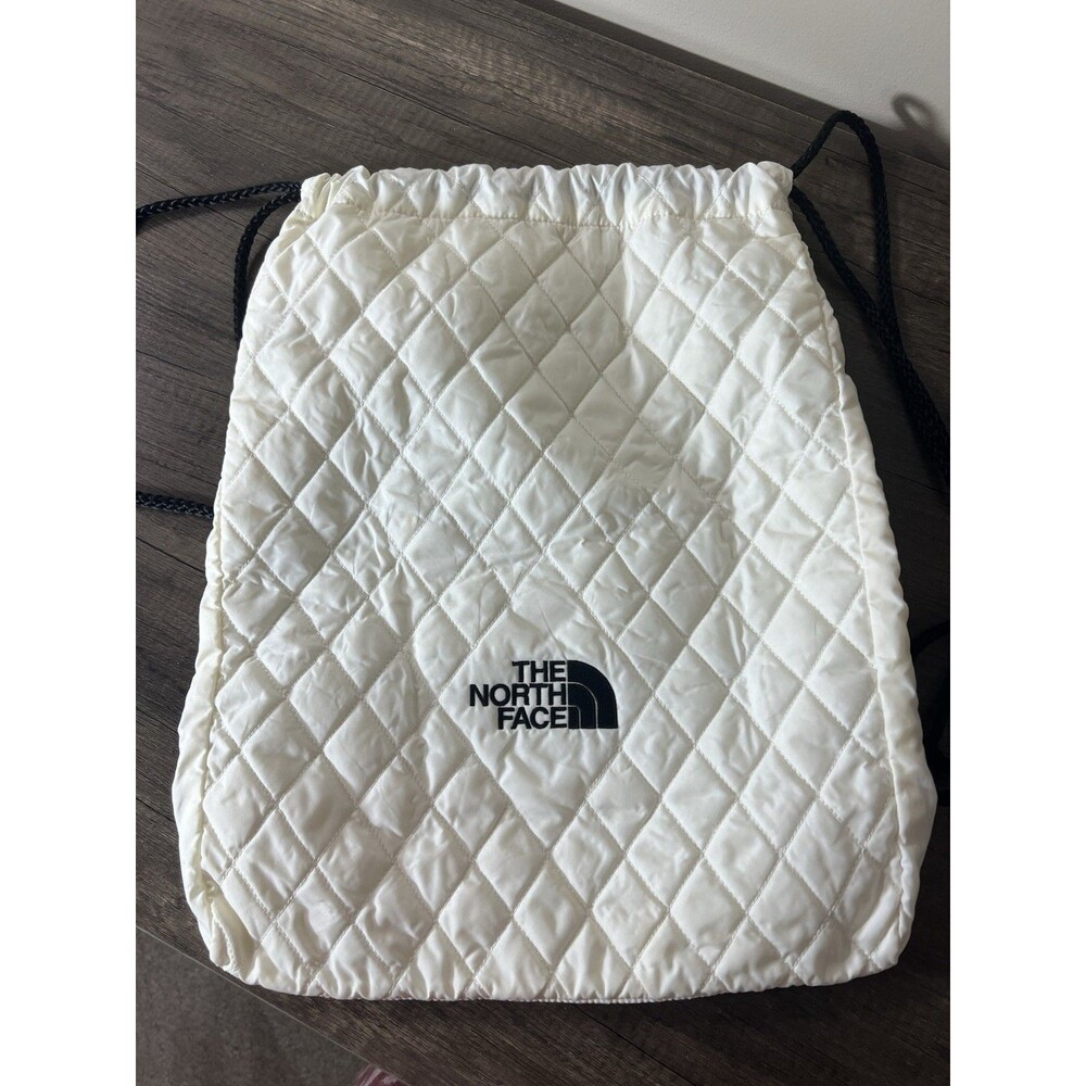 The North Face Quilted Drawstring Bag White